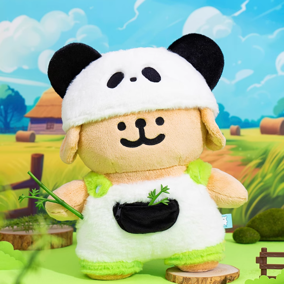 Line Puppy - Cute Plush Toy Doll With Panda Pendant