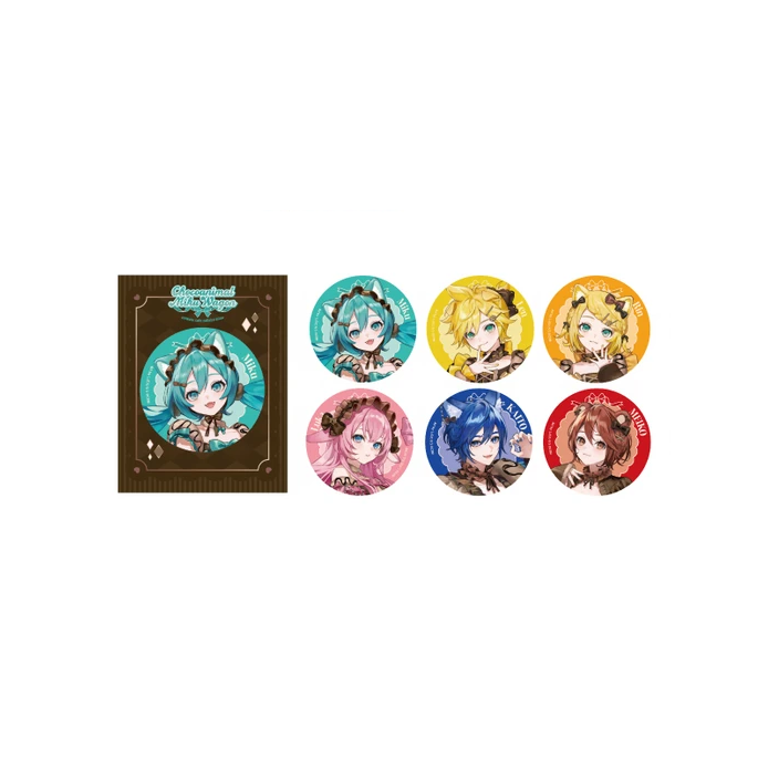 【Pre-Order】Piapro Characters - Chocoanimal Miku Wagon - Foil Tin Badge (w/ Backing Card)
