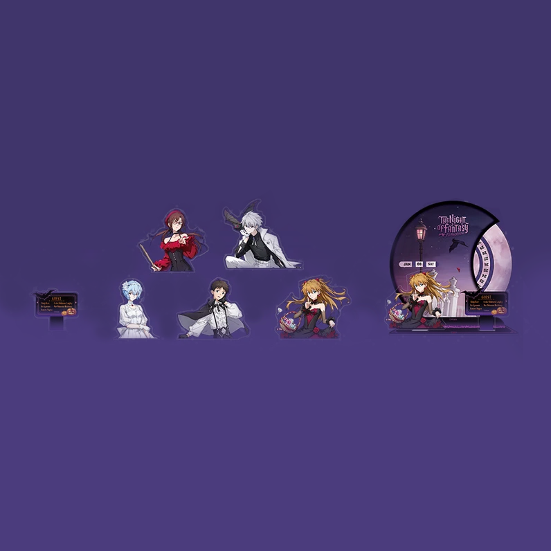Evangelion - The Night of Fantasy Series - Rotating Perpetual Calendar Set
