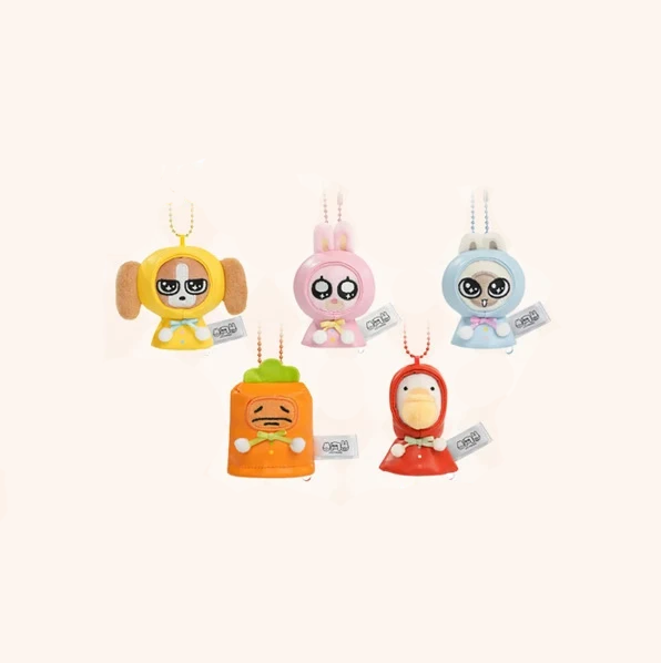 【Pre-Order】LiPU Friends × Irasutoya - Raincoat Finger-Puppet Plush Charm