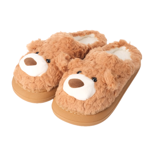 Gifford Bear - Indoor Plush Warm Slippers