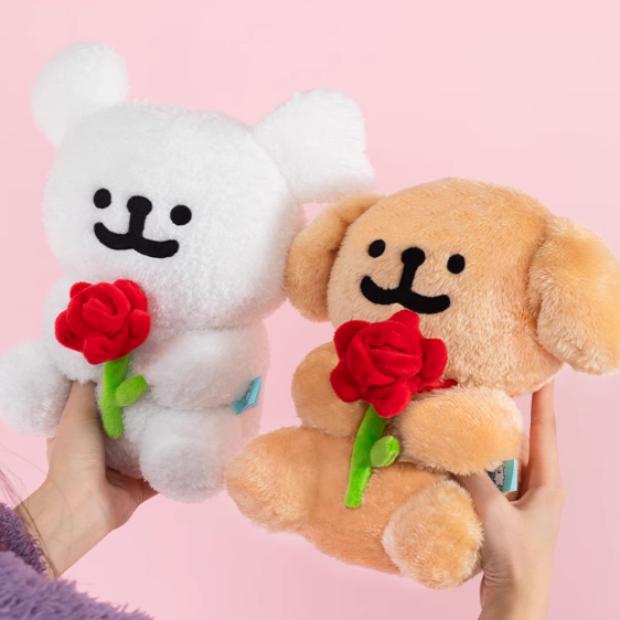 Line Puppy - Rose Plush Toy