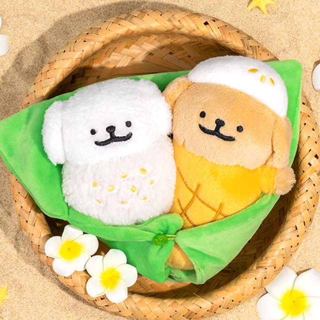 Line Puppy - Mango Sticky Rice Bouquet Plush Doll