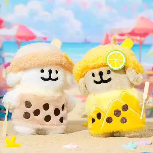 Line Puppy - Milk Tea Series Plush Pendants