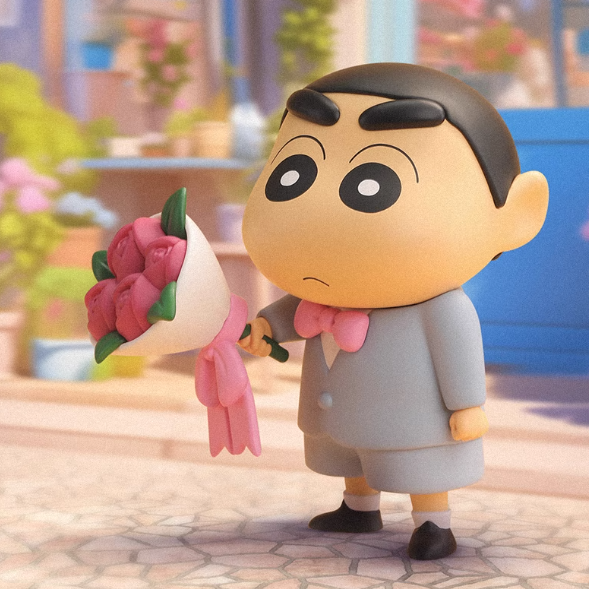 Crayon Shin Chan - Limited Edition Elegant Rose Figurine
