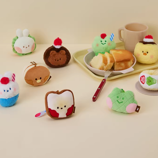 Line Friends - Minini Dessert Cafe Furry Keychain