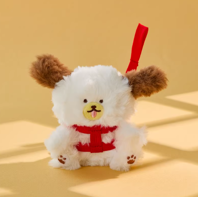 Line Friends - Lazy Tall Club Furry Keychain