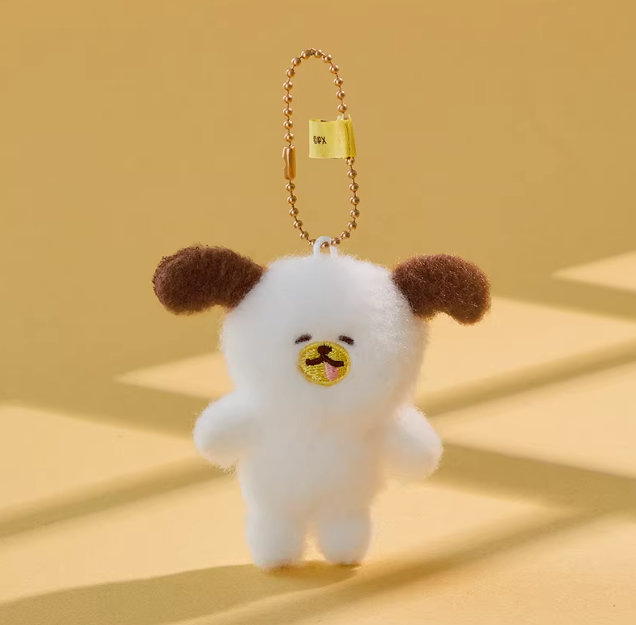Line Friends - Lazy Tall Club Furry Keychain