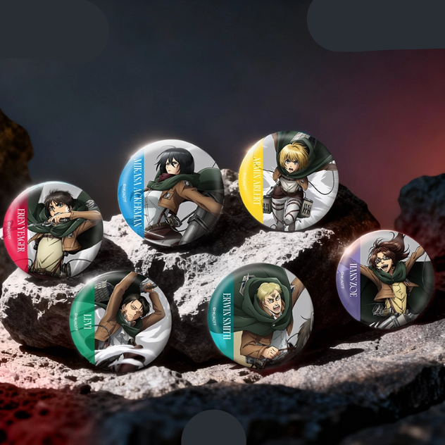 Attack On Titan - Action Badge Set