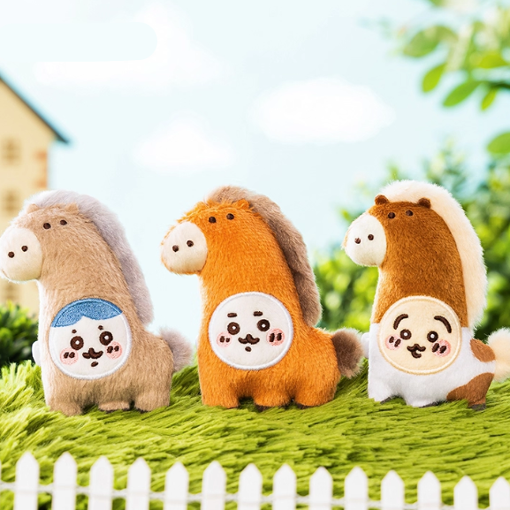 Chiikawa - Horse Year Emoji Plush Badge Set