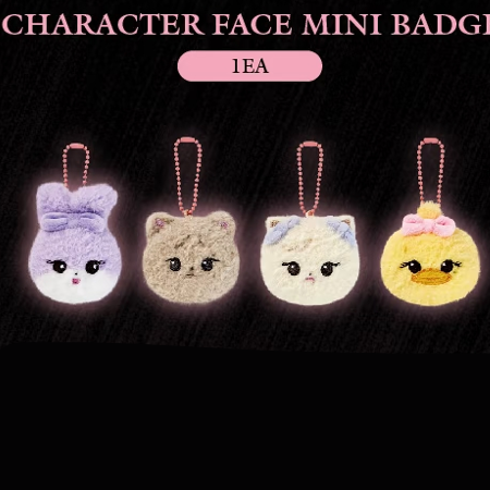 BLACKPINK - CHARACTER FACE MINI BADGE