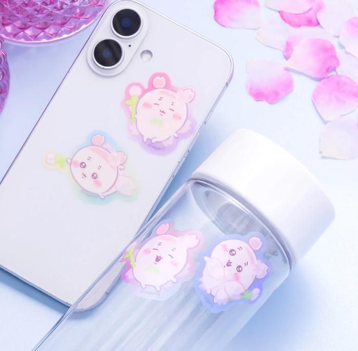Chiikawa - Set of 4 Sakura Fairy Clear Petit Stickers