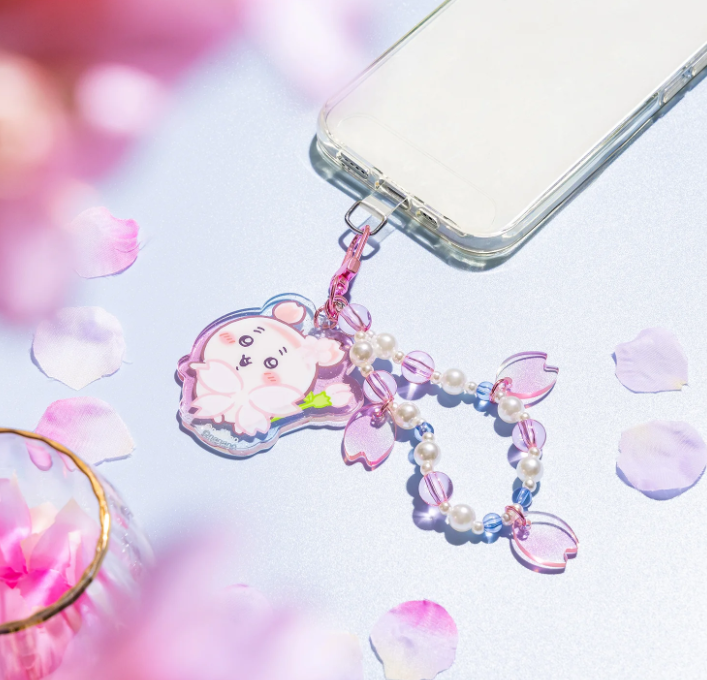Chiikawa - Sakura Fairy Beaded Acrylic Keychain