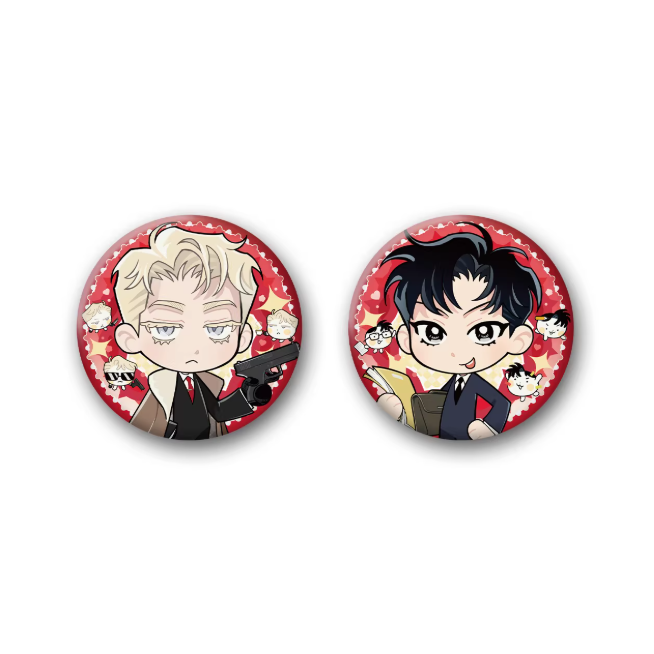Roses and Champagne - Q-version Badge Set