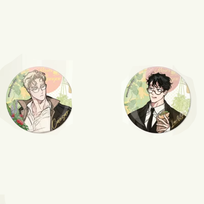 Roses and Champagne - 65mm Badge Set B
