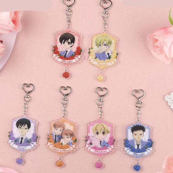 Ouran High School Host Club - School Uniform Rose Series Acrylic Pendant
