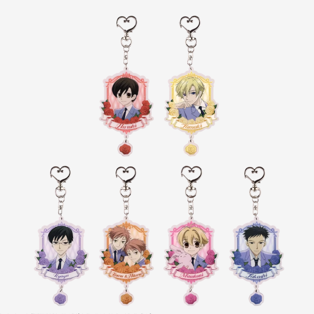 Ouran High School Host Club - School Uniform Rose Series Acrylic Pendant