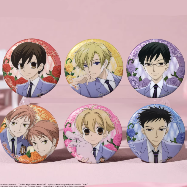 Ouran High School Host Club - School Uniform Rose Blind Draw Badge