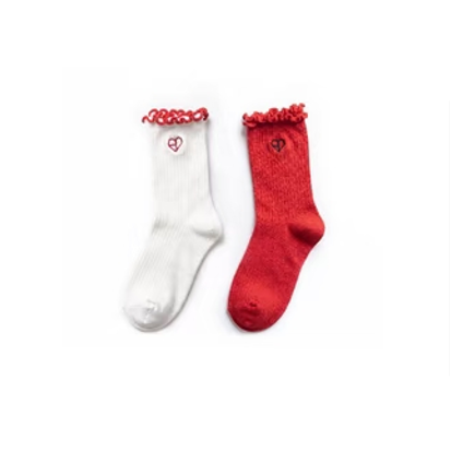 【Pre-Order】BLACKPINK - 3rd MINI ALBUM - RUFFLE-TRIM TWO-TONE LONG SOCKS
