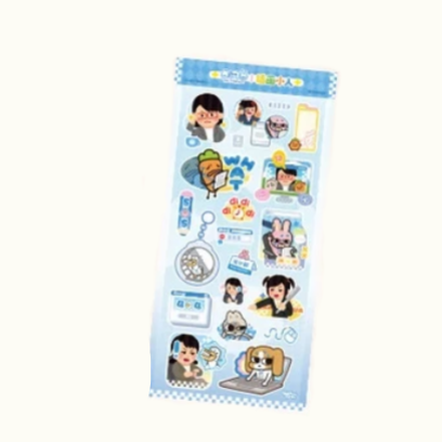 【Pre-Order】LiPU Friends × Irasutoya - Work & Fandom Sticker