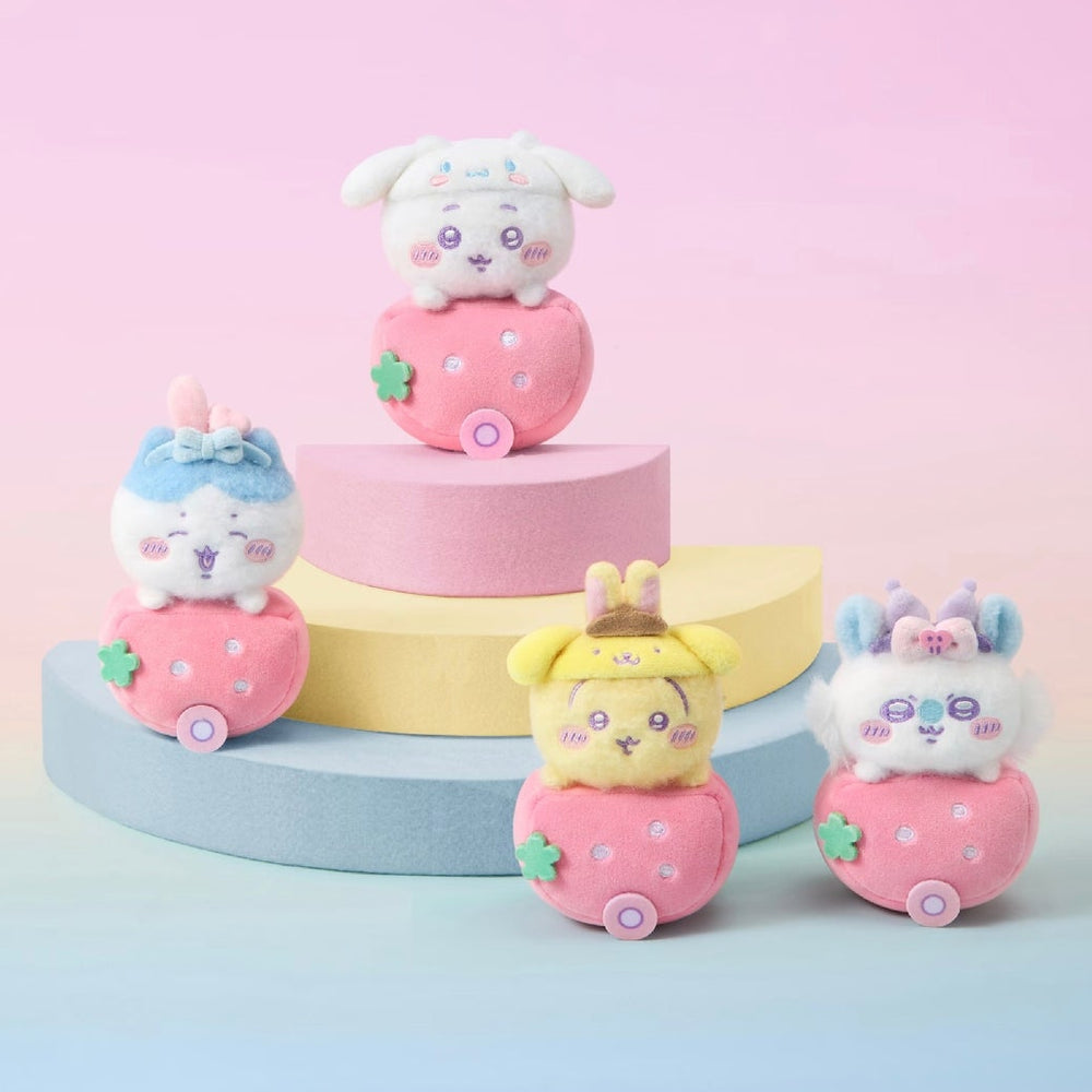 Chiikawa x Sanrio Characters - Strawberry Car Plush Charm