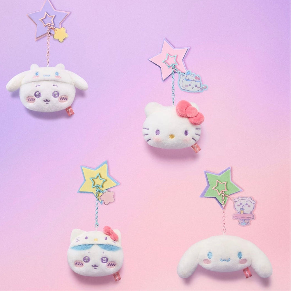 Chiikawa x Sanrio Characters - Big Head Plush Charm