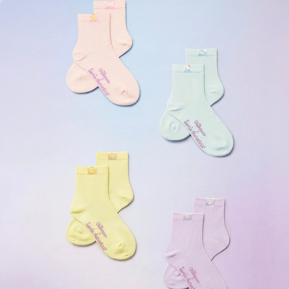 Chiikawa x Sanrio Characters - Mid Calf Socks