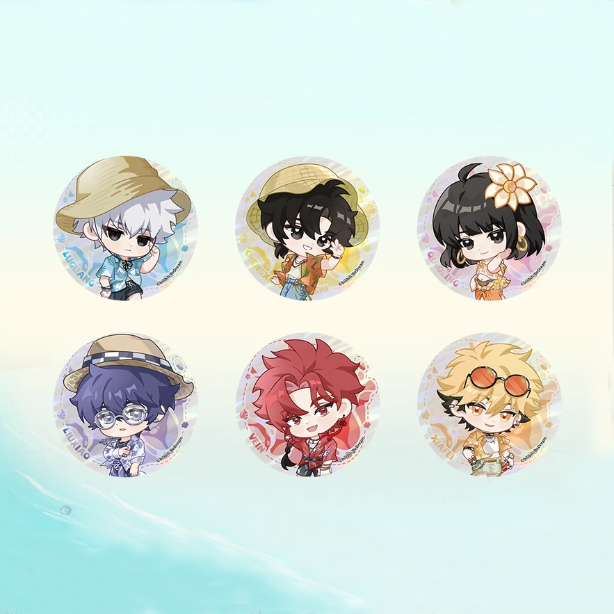 【Pre-Order】Link Click - Island Vacation Series - Chibi Can Badge
