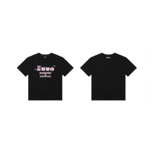 【Pre-Order】BLACKPINK × Tamagotchi - Pink Galaxy T-Shirt Black