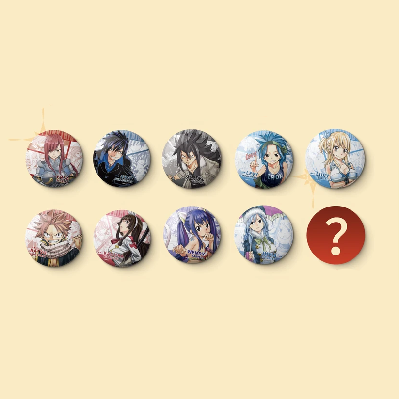 【Pre-Order】Fairy Tail - 20th anniversary - 75mm Solo Color Badge Blind Box