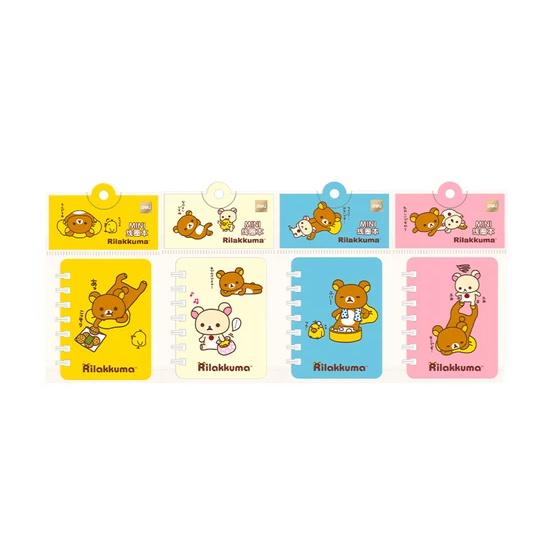 【Pre-Order】Rilakkuma x Deli - Mini Spiral Notebook (4pcs)