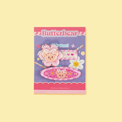 【Pre-Order】Butterbear - Baking Workshop - 3D Petal Hair Clip Set