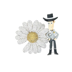 【Pre-Order】Toy Story x PEACEMINUSONE - THE FIRST FAN - Jewel Pin_Daisy