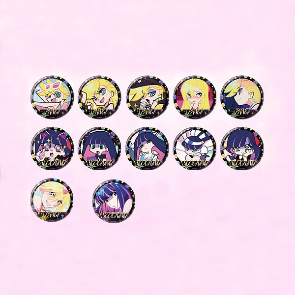 【Pre-Order】New PANTY & STOCKING with GARTERBELT ×BW2026 - Scene Photo Round Tinplate Badge Blind Box