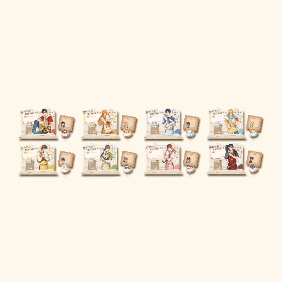 【Pre-Order】The King's Avatar - Kitty Coffee - Acrylic Message Board Memo Set Blind Box