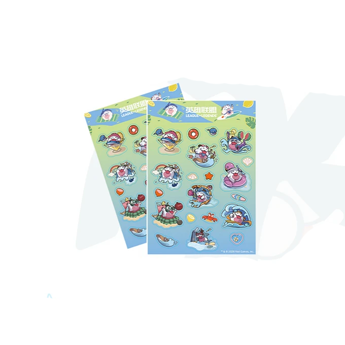 League of Legends - Summer Poro Party Series - Crystal Sticker Sheet