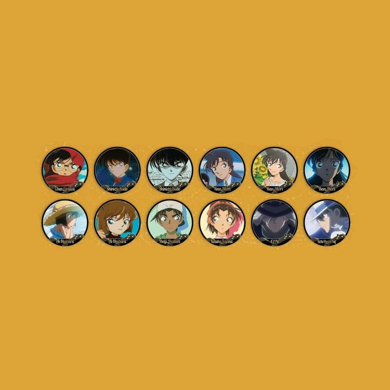 【Pre-Order】Detective Conan - OP & ED Nostalgic - Foil Round Badge A Blind Box