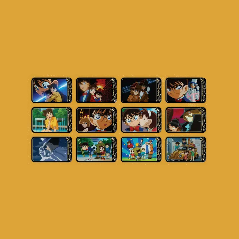【Pre-Order】Detective Conan - OP & ED Nostalgic - Foil Square Badge A Blind Box