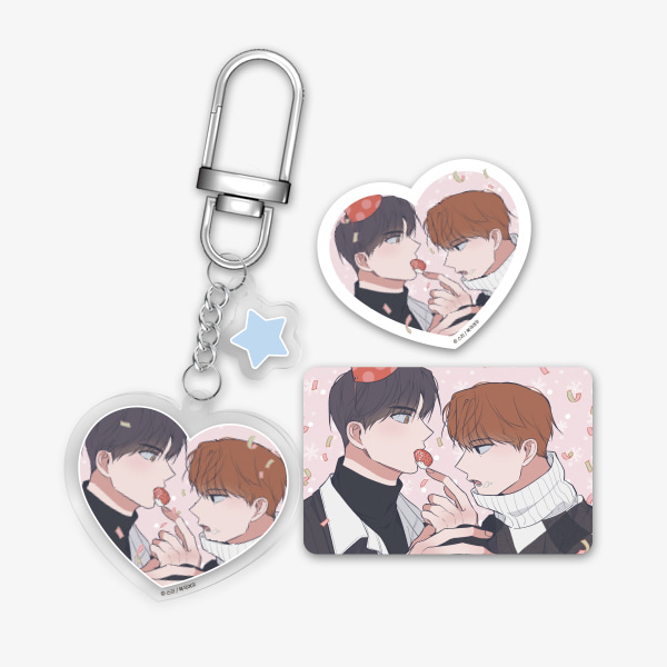 Between the Stars - Heart Acrylic Keyring Set - Hyesung and Taeyang