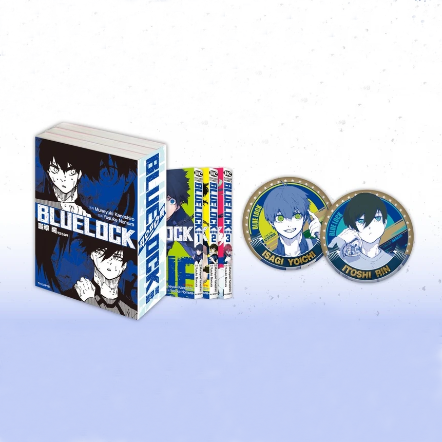 Blue Lock - Neo Egoist League Series - Kickoff Pack (Vol.1-3 Boxset + Badge Set)