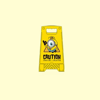 【Pre-Order】Minions & Monsters × MINISO - Caution-Sign Phone Stand