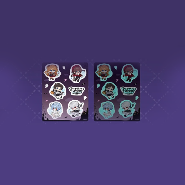 Evangelion - The Night of Fantasy Series - Chibi Glow-in-the-Dark Sticker Set