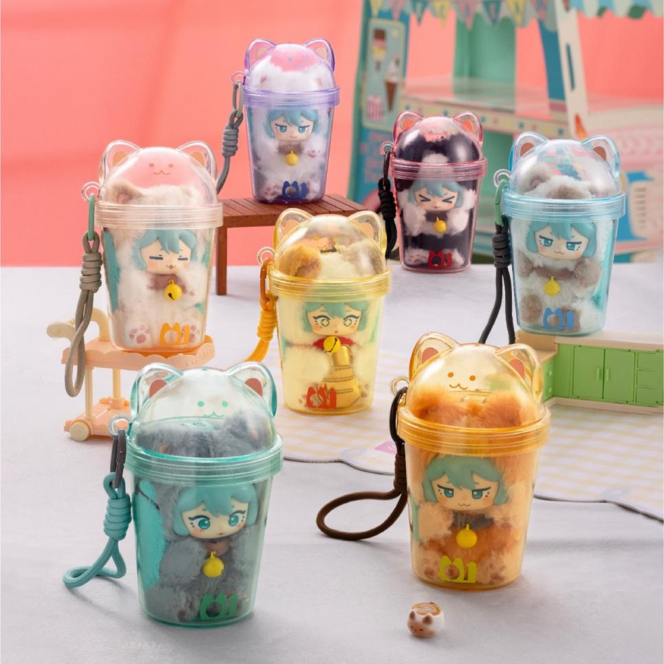 【Pre-Order】Hatsune Miku - Milk Tea Cup Vinyl Plush Charm Blind Box