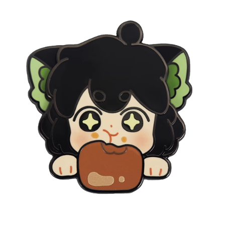 THE LEGEND OF HEI 2- Swaying Badge With Black Hair