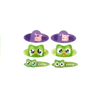 【Pre-Order】Duolingo x MINISO - Pair Hair Clips