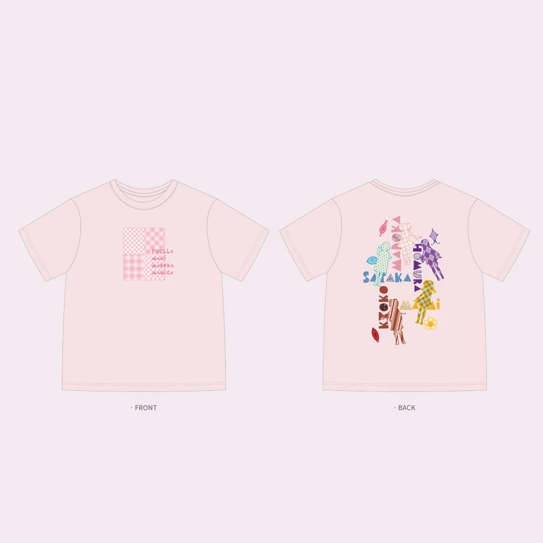 【Pre-Order】Puella Magi Madoka Magica × See You At Pizza - T-Shirt Pink