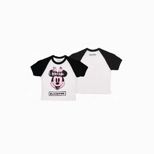 【Pre-Order】DISNEY X BLACKPINK - Minnie Black Raglan Tee