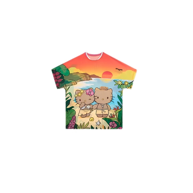 【Pre-Order】Hello Kitty × TBH - Watch-Sunset Mesh T-Shirt