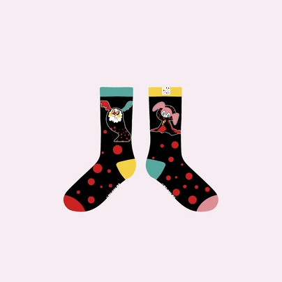 【Pre-Order】Puella Magi Madoka Magica × See You At Pizza - Crew Socks