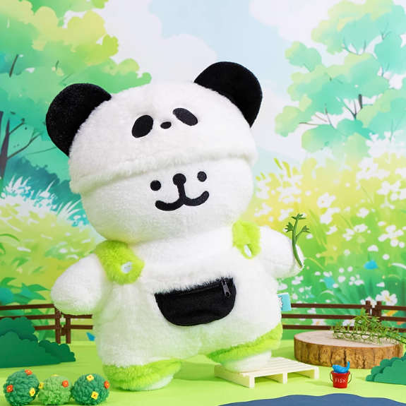 Line Puppy - Cute Plush Toy Doll With Panda Pendant